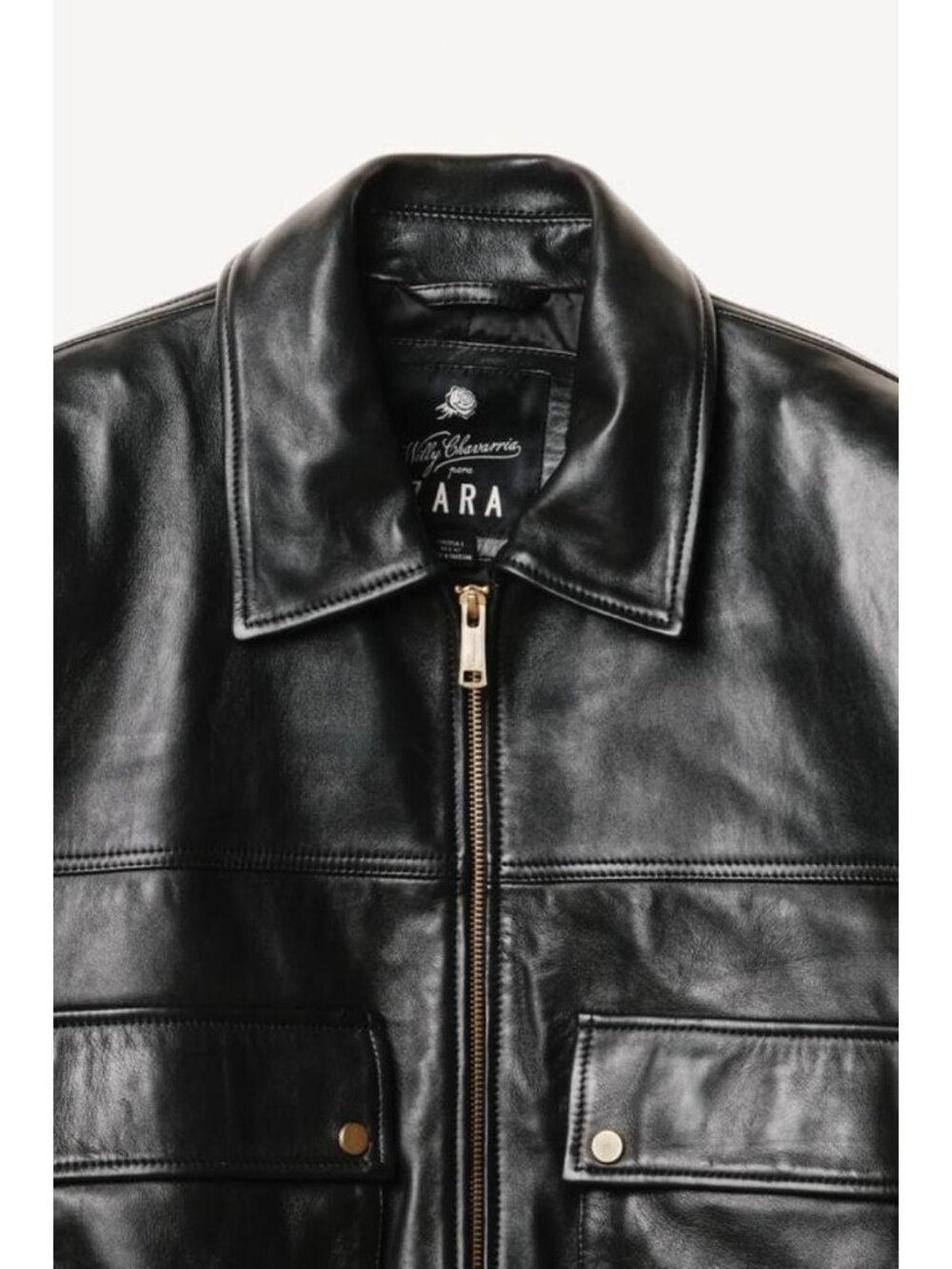 ZARA CROPPED FIT NAPPA LEATHER JACKET WILLY CHAVARRIA X ZARA - Picture 5 of 5